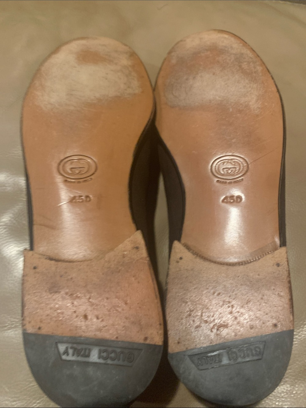 Gucci Dark Brown Suede Horsebit Loafers with Red & Green Web. Like New - Picture 6 of 8